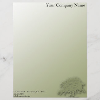 Giant Oak on a Field of Green Customised Letterhead