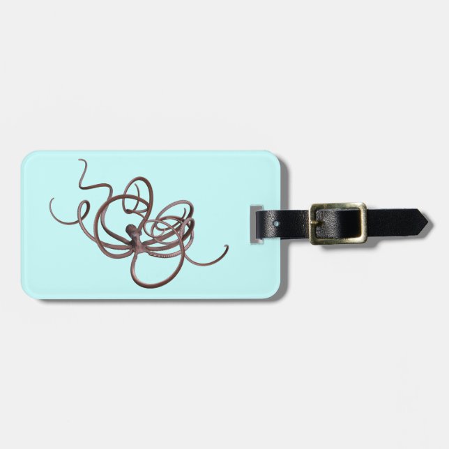 Giant Octopus Luggage Tag (Front Horizontal)
