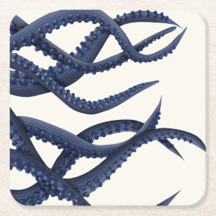 Giant Octopus Tentacles Square Paper Coaster