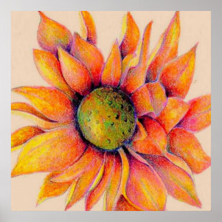 Giant Orange Mum Poster