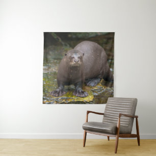 Giant Otter's Footprints Tapestry