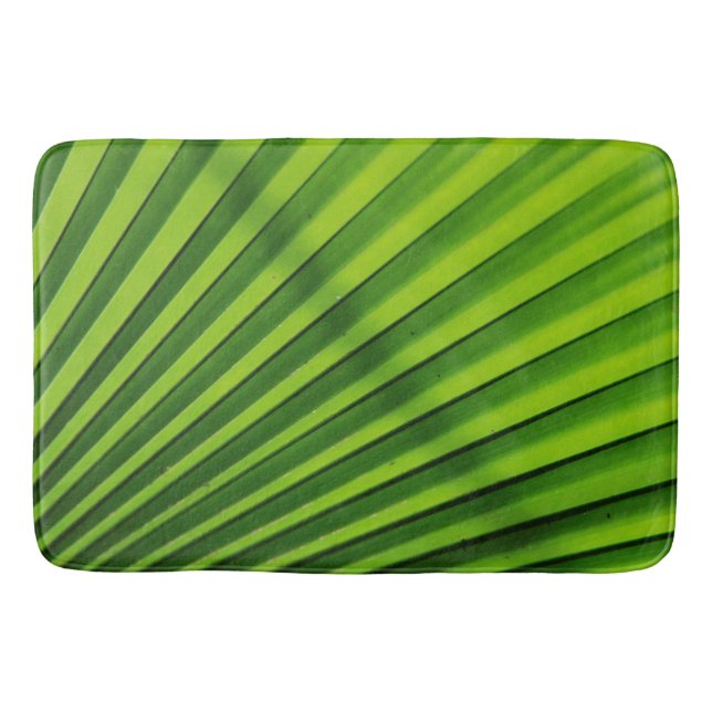 Giant Palm Leaf Pattern Bath Mat (Front)