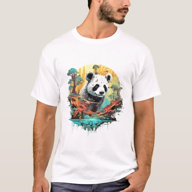 Giant Panda Animal World Wildlife Beauty Discovery T-Shirt (Front)