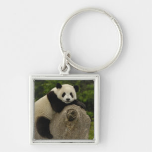 Giant panda baby key ring