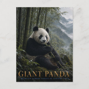 Giant Panda Bamboo Forest ANIMALS Postcard