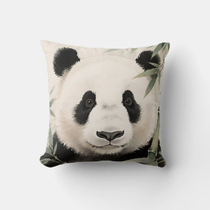 Giant Panda Bamboo Portrait Cushion