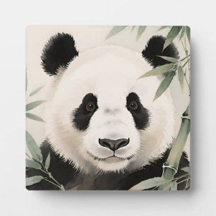 Giant Panda Bamboo Portrait Plaque