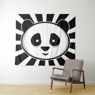 Giant Panda Bear - Adorable black white panda Tapestry