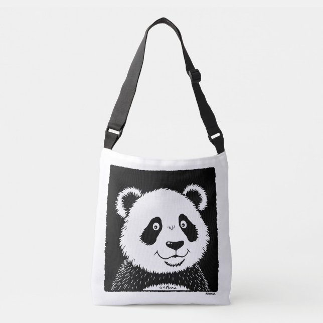 Giant Panda Bear Crossbody Bag (Front)