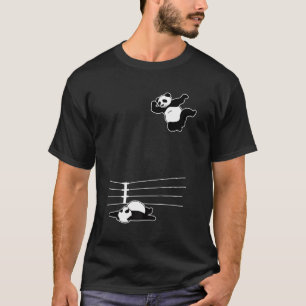 Giant Panda Bear Wrestlers Flying Elbow T-Shirt