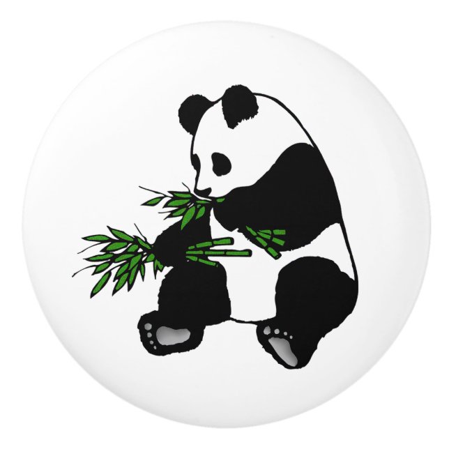 Giant Panda Ceramic Knob (Front)