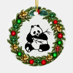 Giant Panda Ceramic Ornament