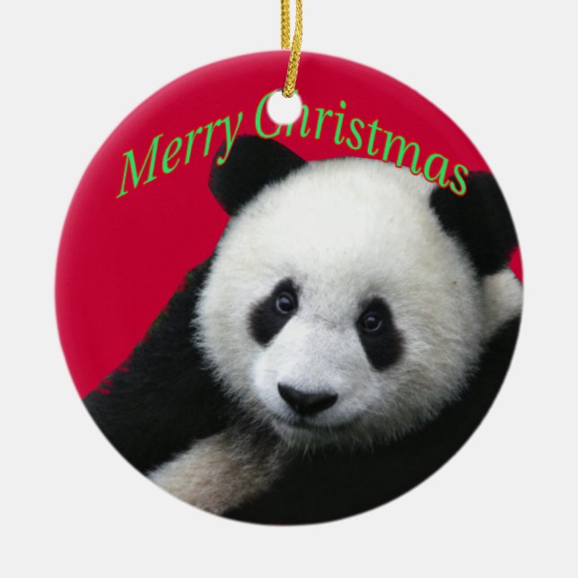 Giant Panda Christmas Ornament (Front)