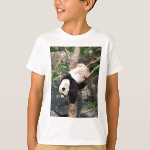 Giant Panda Climbing Down Tree T-Shirt