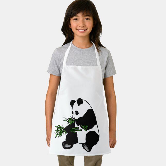Giant Panda Eats Bamboo Apron (Insitu)