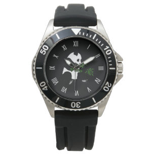 Giant Panda Eats Bamboo Black Watch