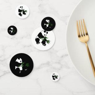 Giant Panda Eats Bamboo Confetti