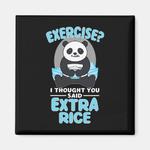 Giant Panda Funny Gym Workout Sayings Food Fitness Magnet