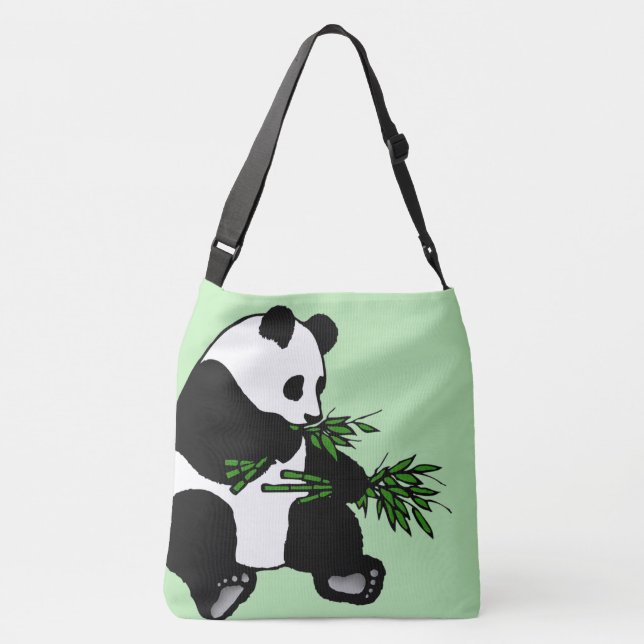 Giant Panda Green Crossbody Bag (Back)