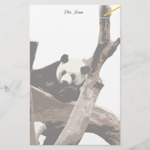 Giant panda in a wild animal zoo photography. stationery