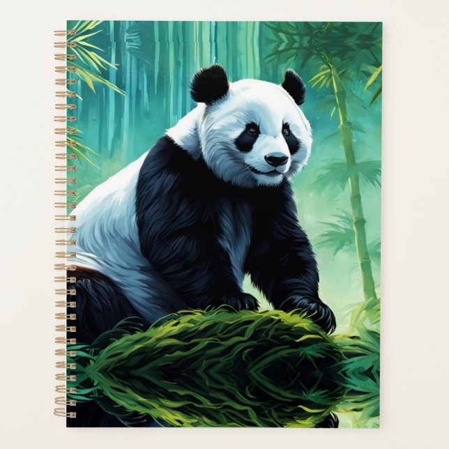 Giant Panda in Bamboo Forest Planner (Front)