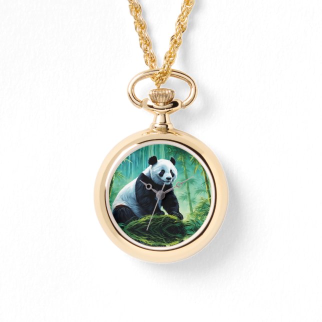 Giant Panda in Bamboo Forest Watch (Front)