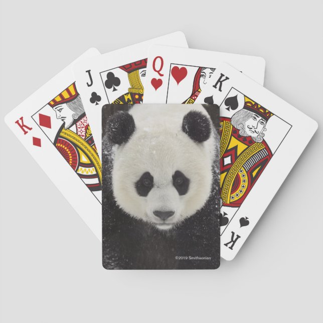 Giant Panda in Snow Playing Cards (Back)