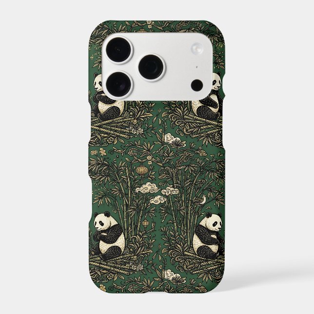 Giant Panda iPhone 17 Pro Case Bamboo Forest Desig (Back)