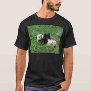 Giant Panda Lounging Eating Bamboo T-Shirt