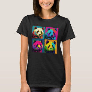 Giant Panda Pop Illustration Colorful Animal Men T-Shirt