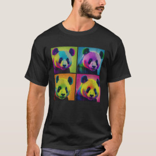 Giant Panda Pop Illustration Colourful Animal Men T-Shirt