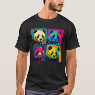 Giant Panda Pop Illustration Colourful Animal Men T-Shirt