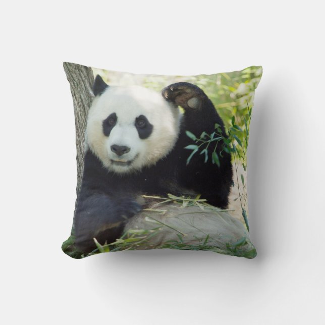 Giant Panda Resting Against Tree Cushion (Front)