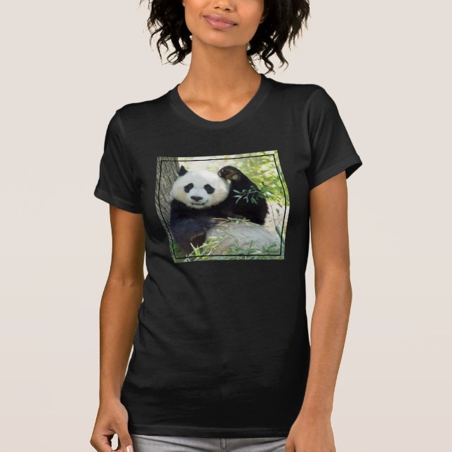 Giant Panda Resting Against Tree T-Shirt (Front)