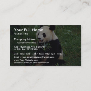 Giant panda, Sichuan Province, China Business Card