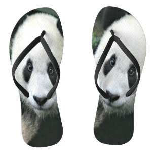 Giant Panda Strolling Through Green Grass Thongs