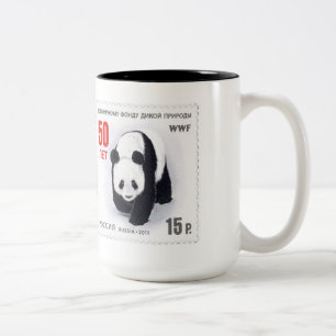 giant panda Two-Tone coffee mug