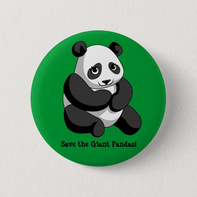 Giant Pandas 6 Cm Round Badge (Front)