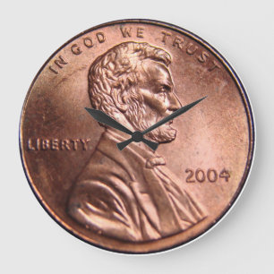 Giant penny coin clock