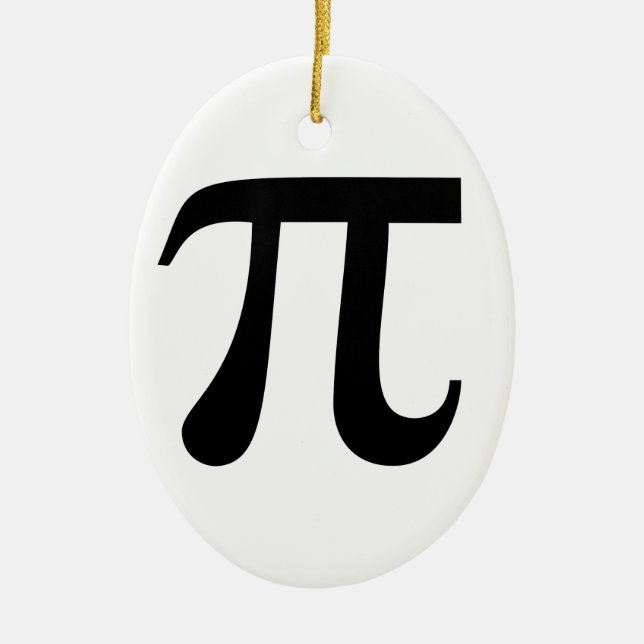 Giant "Pi" Symbol Ceramic Ornament (Front)