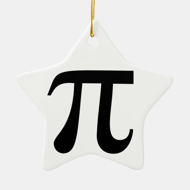 Giant "Pi" Symbol Ceramic Ornament (Front)