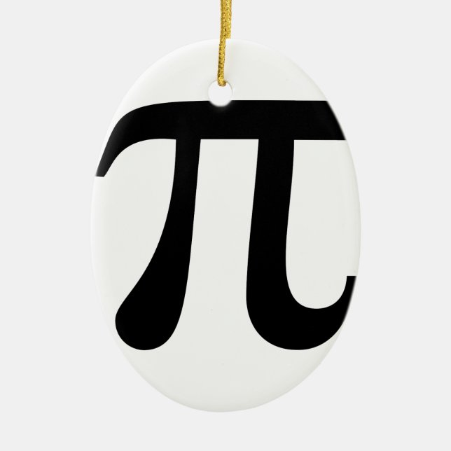Giant "Pi" Symbol Ceramic Tree Decoration (Front)