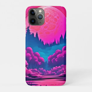 Giant Pink Moon Art iPhone 11 Pro Case