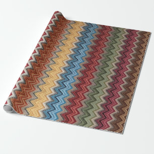 Giant Pixelated Bargello Wrapping Paper