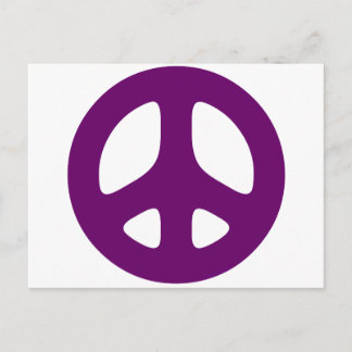 Giant Purple Peace Sign Postcard