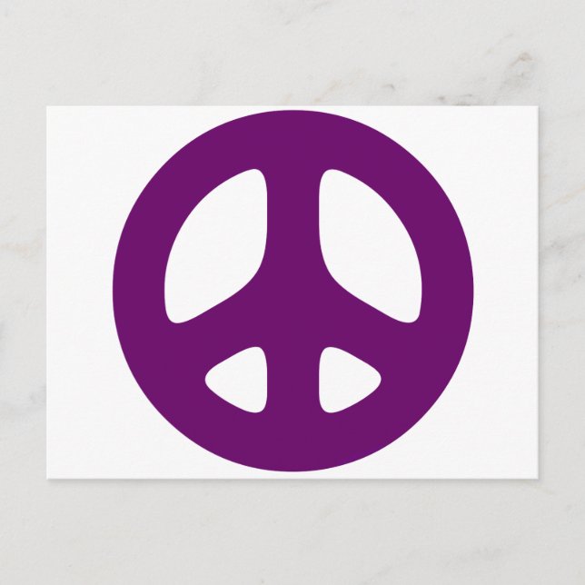 Giant Purple Peace Sign Postcard (Front)