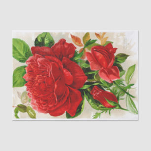 Giant Red Rose Vintage 10" X 15" Tissue Paper