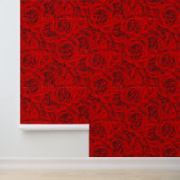 Giant Red Roses Elegant Romantic Pretty Seamless