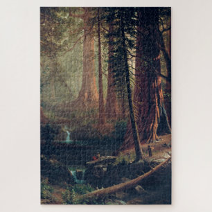 Giant Redwood Trees of California, Albert Bierstad Jigsaw Puzzle