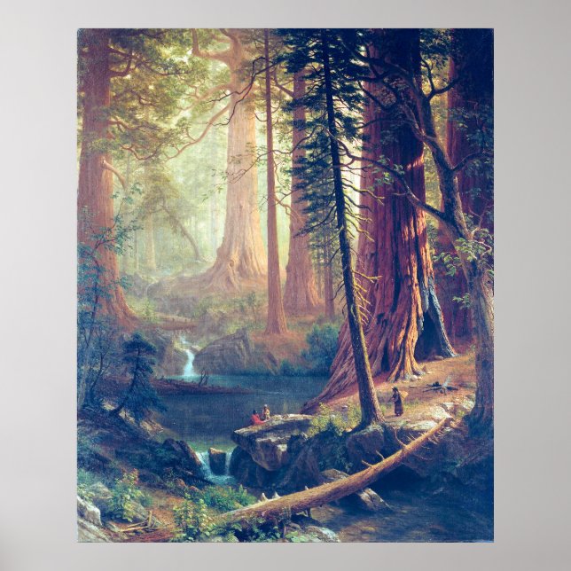 Giant Redwood Trees of California Albert Bierstadt Poster (Front)